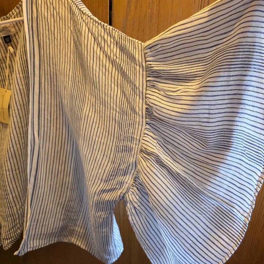 Universal Thread Navy & White Striped Flared Sleeve Tunic - Picture 4 of 5